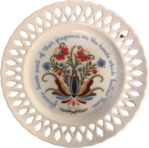 Vintage Berggren Original Design No.188 Perforated Rim Decorative Wall Plate - Picture 1 of 9