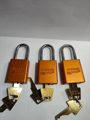 American Lock A1106orj Lockout Padlock,Kd,Orange,1-7/8"H - Image 1 of 4