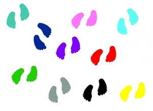 10x Iron-on Patch Miniblings 24mm Smooth Baby Feet Foot - Picture 1 of 19