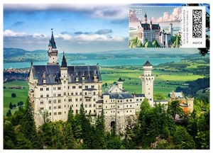 BRIEFMARKE SCHLOSS NEUSCHWANSTEIN MI 3855 POSTKARTE DHL GANZSACHE SONDERMARKE !! - Bild 1 von 15