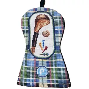 Sferra Needlepoint Mazza da Golf Copri Testa Putter Schienale Velluto Nuovo con etichette Nuovo - Foto 1 di 3