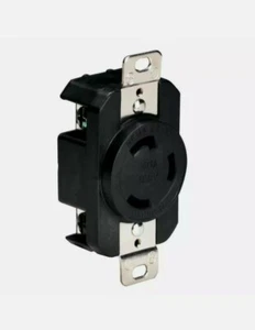 Marinco 125V 30A 3-Wire Locking Dock Receptacle Black #305CRRB  - Foto 1 di 4