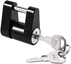 Trailer Hitch Coupler Lock Tow Ball Boat 1/4" for Truck Car Dia 3/4" Span Keys - Picture 1 of 11