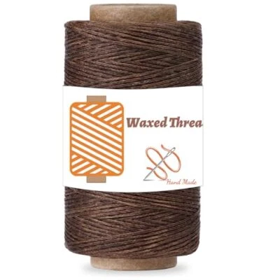  Waxed Thread 284 Yards, Leather Sewing Waxed Thread Cord, 150D Dark Khaki - Image 1 of 4