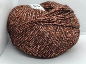 Copper Brown Night Star 67958 Ice Yarn DK Wool Blnd Metallic Chainette 50g 218y - Picture 1 of 6
