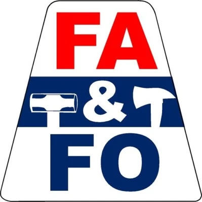 FA & FO FIREFIGHTER HELMET TETS TETRAHEDRONS HELMET STICKER REFLECTIVE - Image 1 of 3