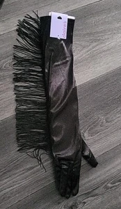 Black Long Gloves With Tassles New Claire’s Accessories Really Stunning X - Picture 1 of 2