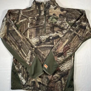 Russell Outdoors Shirt Mens Large L Camo 1/4 Zip Pullover - Picture 1 of 11