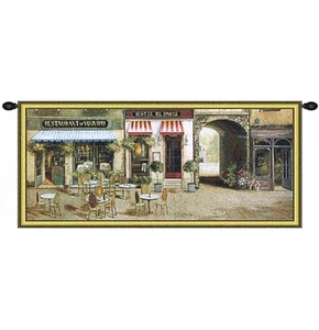 CITYPARIS CAFE PICTURE WALL TAPESTRY TERRACE TERRASSE VIEW 32"x71" - Picture 1 of 1