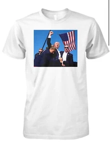 Trump Never Surrender Assassination 47 President 2024 MAGA Victory Large T-Shirt - Picture 1 of 1