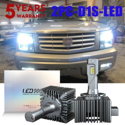 For Cadillac Escalade ESV EXT 2003-2014 Front LED Headlight 6000K Bright Bulbs - Image 1 of 4
