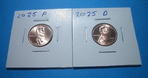 2025 P&D Lincoln Shield 2 Coin Set Gem /Might Be Last Year Of Production/In Hand - Picture 1 of 5