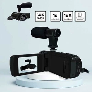16X Zoom Digital Video Camera 1080P HD Youtube Anti-shake Camcorder w/Microphone - Picture 1 of 12