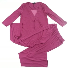 Conjunto Top y Pantalones Marca Slinky 2 Piezas Talla XS Hecho en EE. UU. Rosa - Imagen 1 de 22
