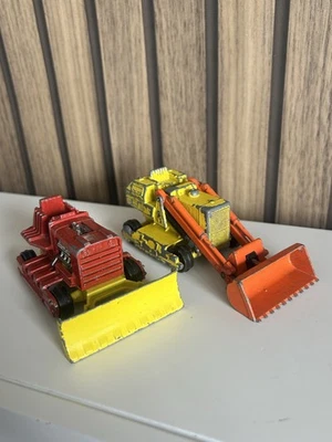 Vintage 1970’s Matchbox Super Bulldozer & Excavator Caterpillar Vehicles - Image 1 of 4