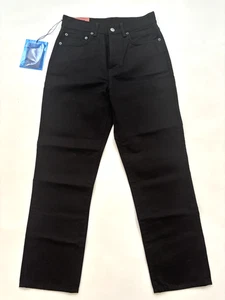 ACNE STUDIOS Women's Mece Stay Bla Konst Black Cropped Straight Leg Jeans 28x26 - Picture 1 of 9