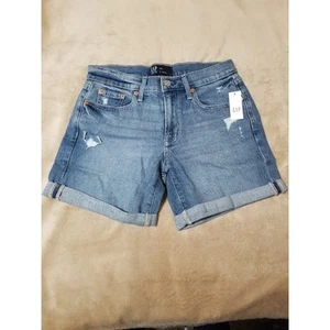 GAP Women's Shorts Denim Stretch Jeans Size 0 / 25 Color Blue NWT - Picture 1 of 11