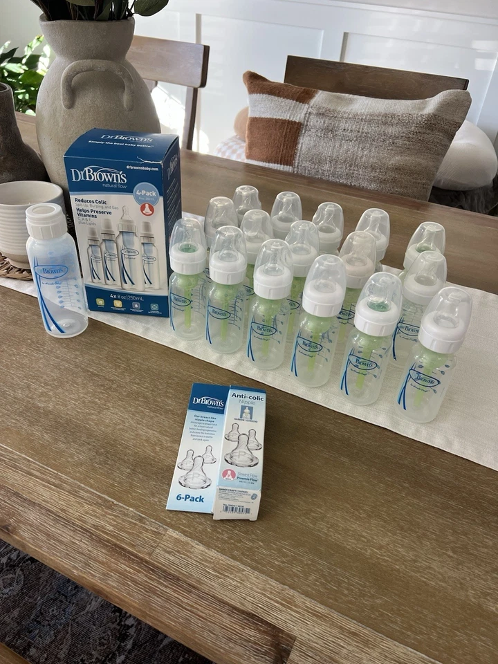 Dr. Brown's Natural Flow Anti-Colic Options  lot of 21 plus extra nipples  - Image 1 of 1