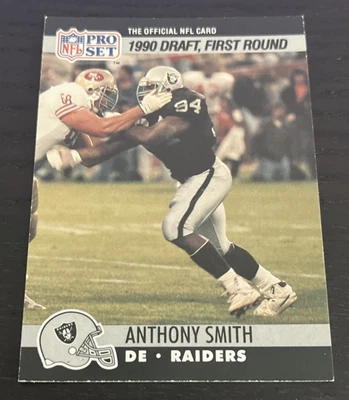 1990 Pro Set - Anthony Smith - #679 - Draft Pick - Los Angeles Raiders - RC - Image 1 of 2