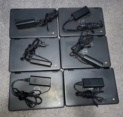 Lote de 6 SSD Dell Touchscreen Chromebook 3100 11,6" Celeron 1.1GHz/8GB/32GB - Imagem 1 de 4