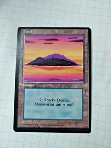 MTG German FBB Island (Purple)(Insel) Regular Miscut - Uncirculated - Picture 1 of 3