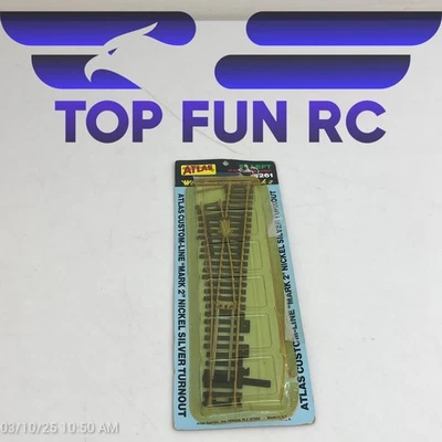 Atlas 261 HO-Gauge #4 Left Nickel Silver Switch Turnout - Image 1 of 2