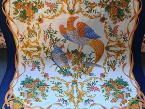 Vintage Ralph Lauren (RL Collection) Schal Birds Berries Gr: 107 X 109 cm - Bild 1 von 18