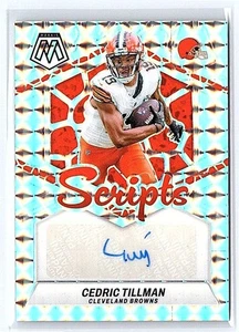 Cedric Tillman 2024 Panini Mosaic Prizm Scripts Auto RC #SC-CTI Browns (212) - Bild 1 von 2