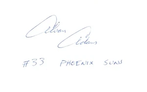ALVAN ADAMS 🤩 Autographed PROFESIONAL NBA Basketball Player 3X5 INDEX (A) 🏀 - Picture 1 of 1