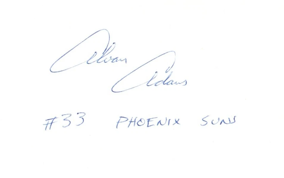 ALVAN ADAMS 🤩 Autographed PROFESIONAL NBA Basketball Player 3X5 INDEX (A) 🏀 - Image 1 of 1