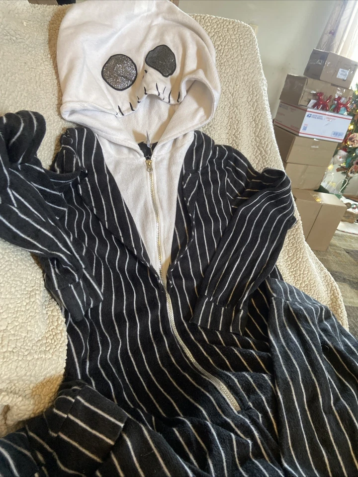 Pesadilla antes de Navidad Jack Skellington XL adulto una pieza pijama Foto 1 de 4