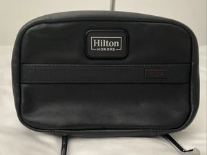 Tumi Alpha II Sedona Toiletry Bag Black Leather Hilton Honors Special Edition - Picture 1 of 19