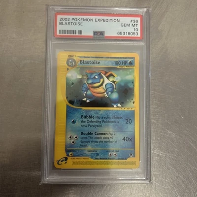 Blastoise PSA 10 Pokemon Card. Expedition Base Set 36/165 Rare Non Holo GEM MINT - Image 1 of 2