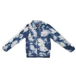 Encrypted Supply Company NY Youth Denim Jacket Sz 4 Blue Tie Dye NWT $36 - Picture 1 of 5