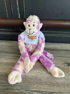 Giftable World Tie Dye Purple Monkey Plush Stuffed Lovey Toy 17” Arizona Shirt - Picture 1 of 8
