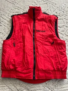 Men's MARMOT Bright Red Vest Size Small - Picture 1 of 2