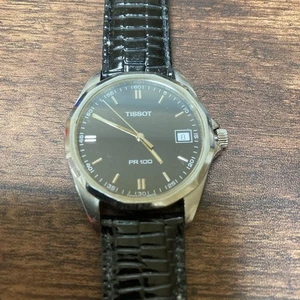 Reloj TISSOT PR100 Cuarzo Redondo Hombre 40mm Fecha Correa Cuero Negro SUIZO - Imagen 1 de 9
