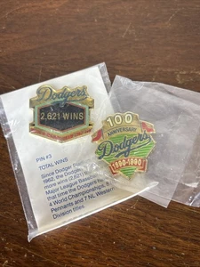 Vtg Los Angeles Dodgers Unocal 76 Lapel Pin 2621 Total Wins + 100 Anniversary - Picture 1 of 3