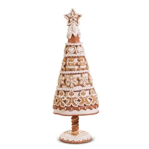 One Holiday Way 14 Zoll skurril braun & weiß Lebkuchen Weihnachtsbaum De... - Bild 1 von 2