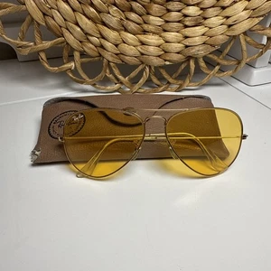 OCCHIALI DA SOLE AVIATORE 58-14mm VINTAGE B&L RAY-BAN GEP per tutte le stagioni ambra - Foto 1 di 9