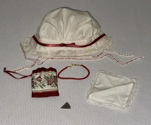 Pleasant Company American Girl Felicity Accessoires Mütze Strumpfbänder Taschentuch Gebiss - Bild 1 von 15