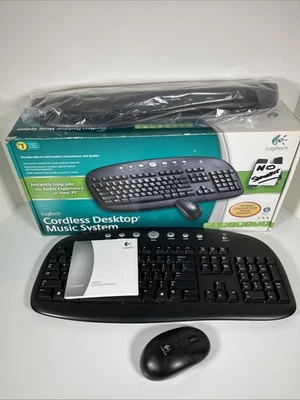 Logitech Wireless Internet Pro Tactile Cordless Keyboard Mouse Model Y-RAJ56A - Image 1 of 4