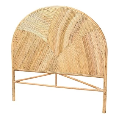 Cabecero independiente Bali & Pari Seana Bohemio Miel Ratán Tamaño King Foto 1 de 4