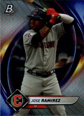 2022 Bowman Platinum #84 Jose Ramirez Green Cleveland Guardian - Image 1 of 2