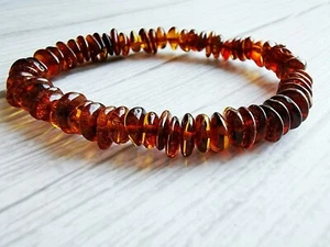 Stretch cognac color Baltic Amber Bracelet ~ 8,5 gr./100% natural Baltic amber - Imagen 1 de 8
