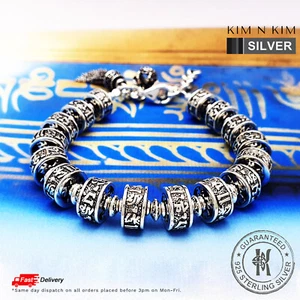 Tibetan Buddhist Lucky Mantra Om Mani Padme Hum Prayer Wheel Bracelet ✔️Quality - Picture 1 of 9