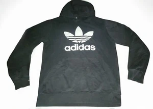 Adidas Hoodie Trefoil Black Originals 3 Sweatshirt Jacket Pullover Size Xl - Picture 1 of 4