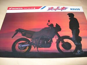 Honda Dominator NX650 Motorcycle Sales Brochure 1991