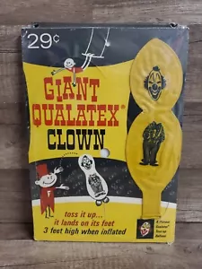Globo Payaso Qualatex Gigante De Colección con Exhibición de Tienda 8.5"X 12" RARO NUEVO - Imagen 1 de 12