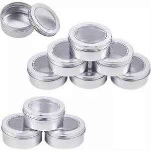 1Set 10Sets 150ml Aluminum Tin Jars Round Aluminum Tin Cans Cosmetic Containers - Picture 1 of 6